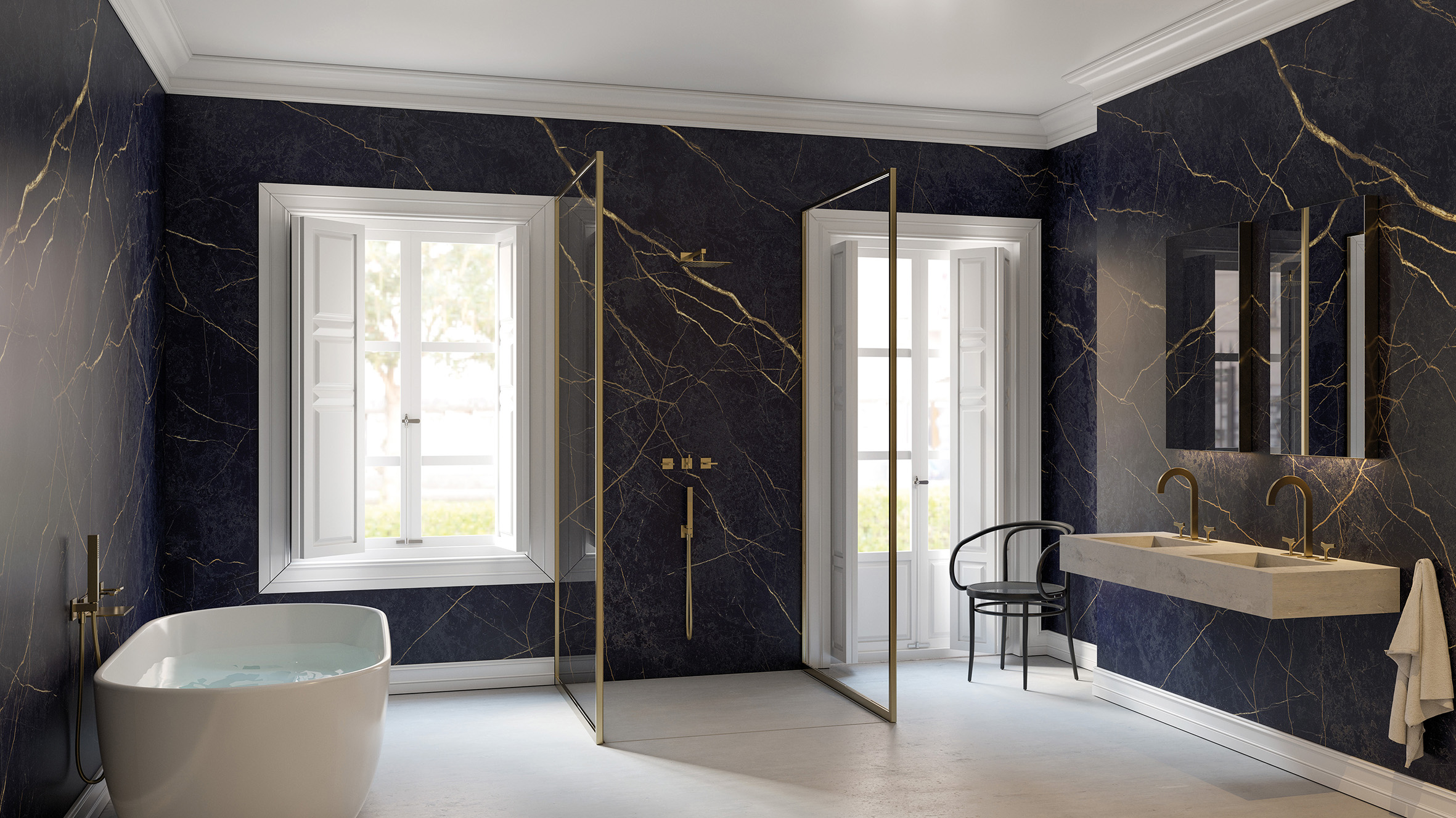 Robinet Design Bruma Royale, finition Sunrise.